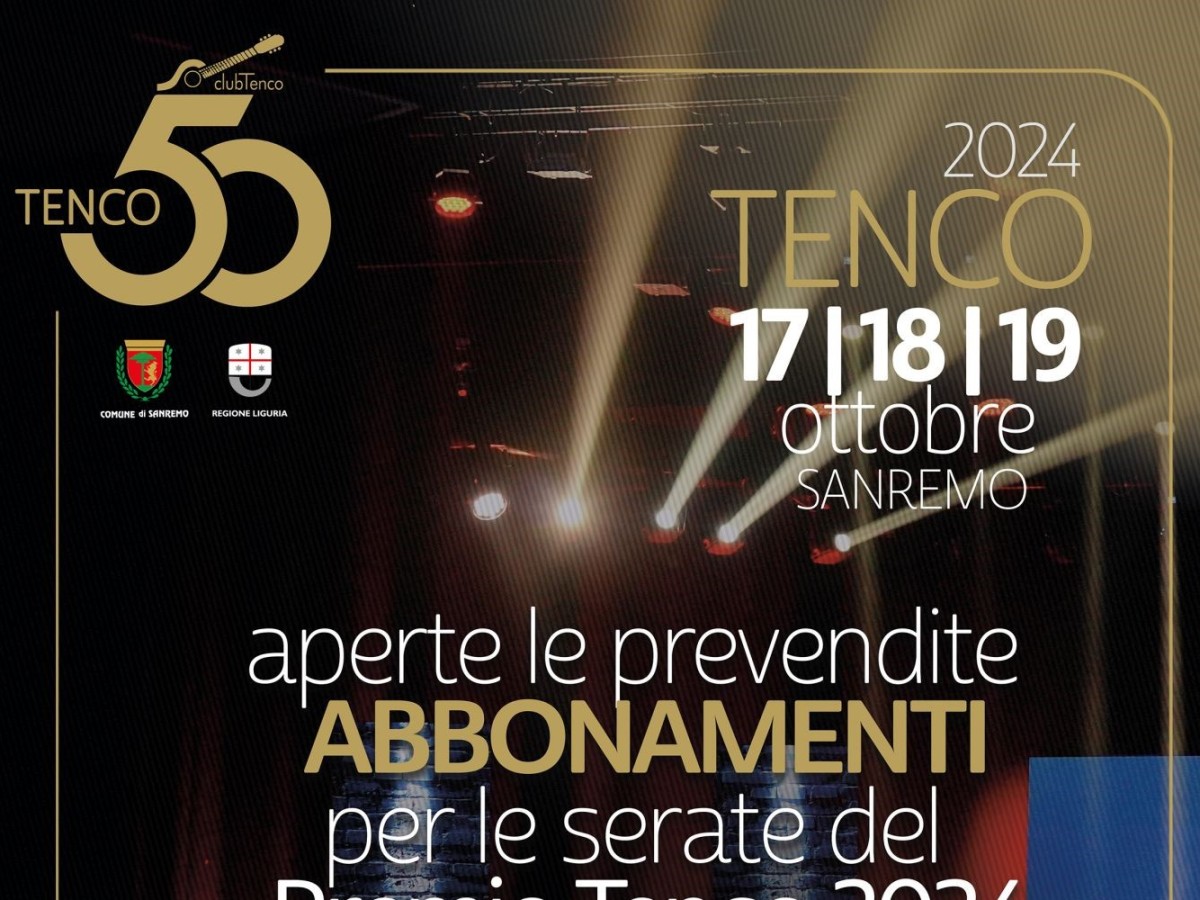50 ANNI DI TENCO: aperte le prevendite abbonamenti  per le serate del PREMIO TENCO 2024 che si terranno il al Teatro Ariston di Sanremo